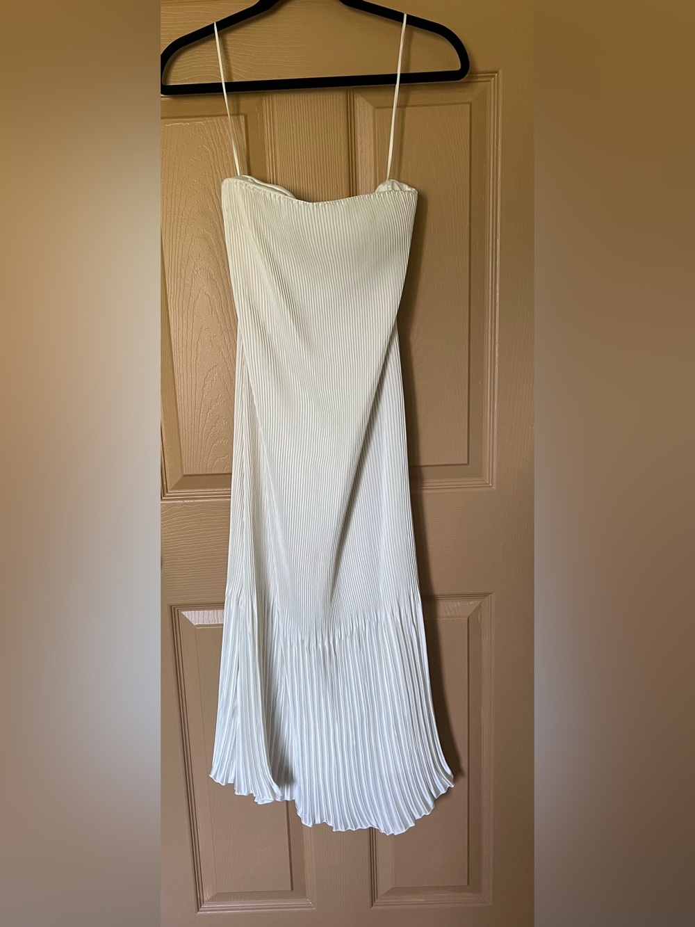 Abercrombie & Fitch Giselle Pleat Release Strapless Midi Dress